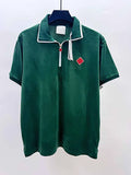 Top Version Casinoblank Morocco Patched Women Men Cotton Shirts Shorts Set T Shirt Turn down Collar Shirts Half Zipper Polo