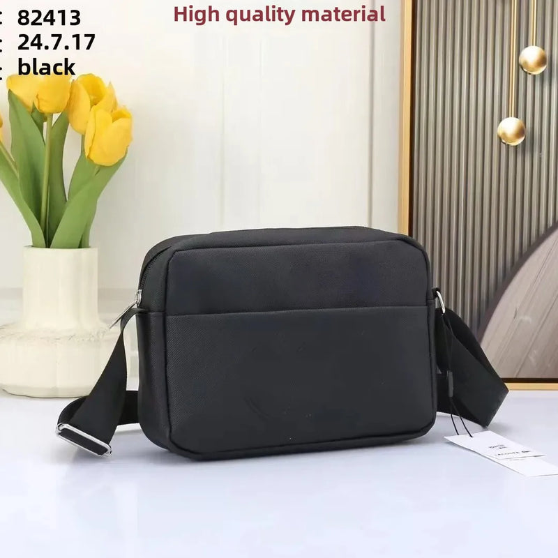 Men'S Oxford Cloth Crossbody Bag Single Shoulder Commuter Bag Student Commuter Bag Trendy Crocodile Print Casual Style
