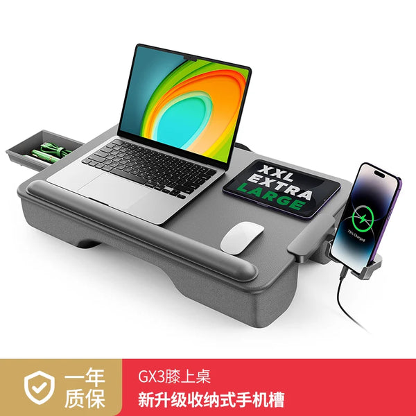 Foldable Lap Desk Knee-Top Laptop Stand Bed Tablet Holder Portable Sofa Reading Tray with Cushion Support for Dorm or Car Use