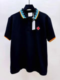 Top Version Casinoblank Morocco Patched Women Men Cotton Shirts Shorts Set T Shirt Turn down Collar Shirts Half Zipper Polo