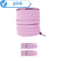New without Ties Elastic Laces No Tie Shoe Laces Press Lock Shoelaces Sneaker Kids Adult 8MM Widened Flat Shoelace for Shoes