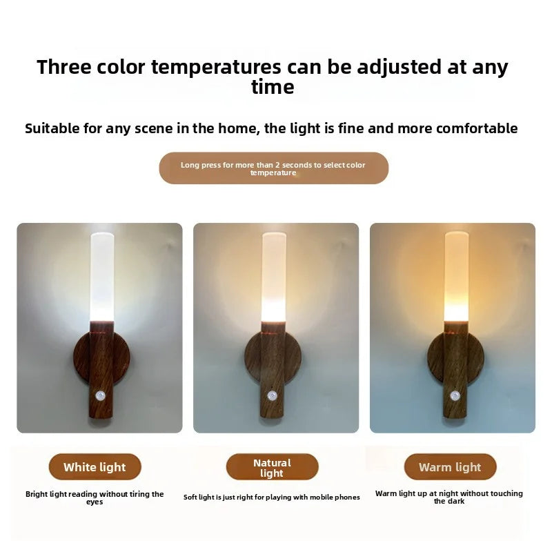 LED Night Light USB Charging Intelligent Human Induction for Bedside Cabinet Home Wardrobe Lighting Motion Sensor Light Led Lamp