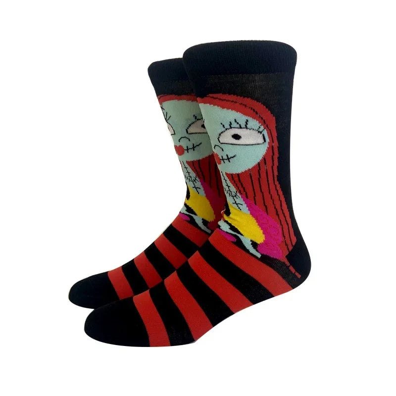 New Design Long Men Socks High Quality Comfortable Cartoon Characters Men and Women Fashion Happy Funny Socks Anime Socks