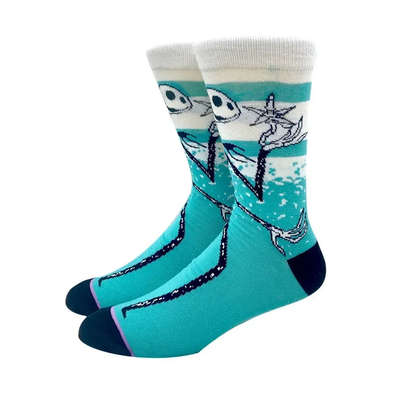 New Design Long Men Socks High Quality Comfortable Cartoon Characters Men and Women Fashion Happy Funny Socks Anime Socks