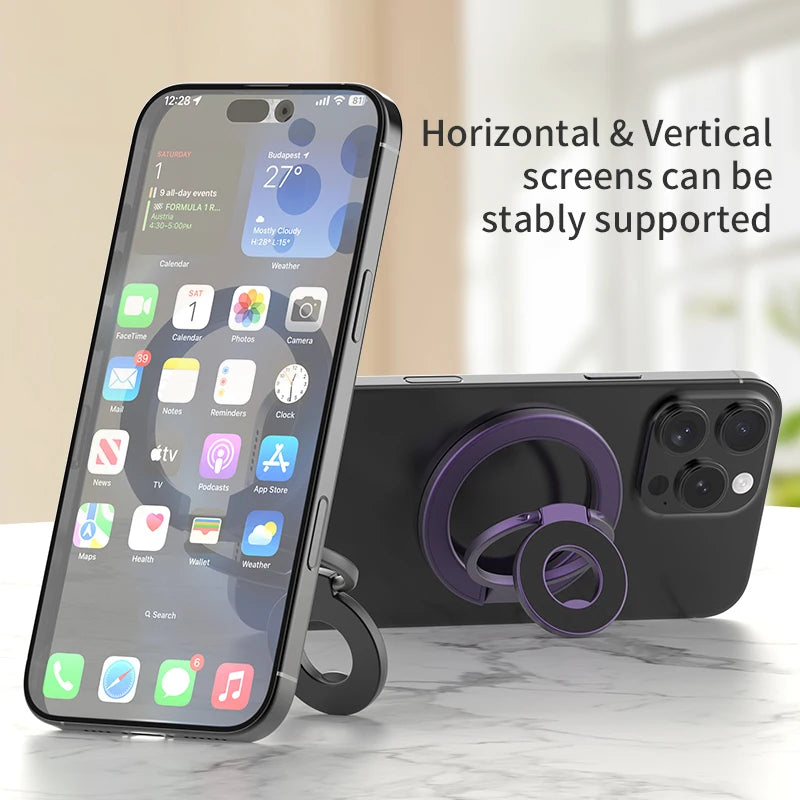 2025 New Double Sided Magnetic Phone Stand for Magsafe Strong Magnet Folding Holder Desktop Bracket for Iphone 16 15 14 Pro/Plus