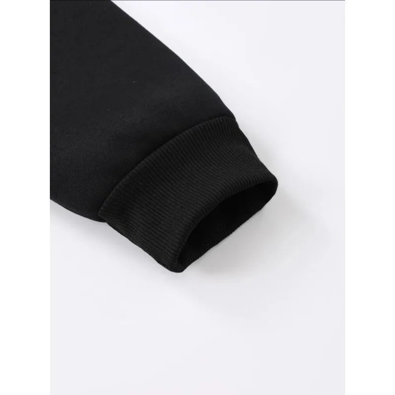 Arnold Pattern Printed Men's and Women's Cotton Hoodies Without Drawstrings Loose Warm Sweaters Long Sleeves Fleece Pullover