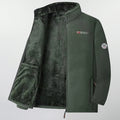 Men'S Polar Fleece Jacket Winter Windproof Stand Collar Coat Zip-Up Thermal Fleece Lined Coats Casual Warm Outwear Men Clothing