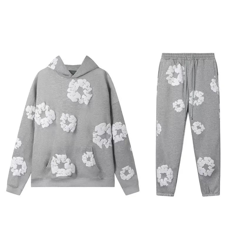 Brand Hot Selling New Fashionable Foam Cotton Printed Hoodie, European and American Fashionable Men'S Sports Suit