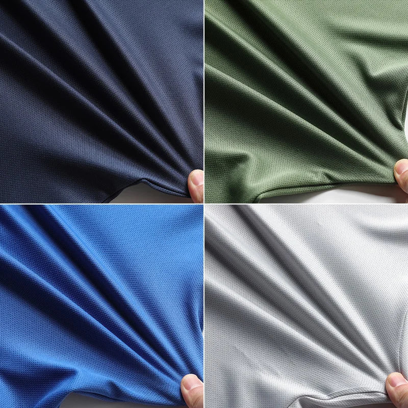 [USA Size] Quick-Dry GYM T-Shirt Sports Streetwear Fashion Hoodie T Shirt Black 2025 Summer Short Sleeves Top Tees Tshirt