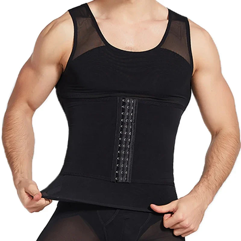Men's Body Shaper Compression Vest Abdomen Shapewear Tummy Slimming Sheath Belly Trimmer Shapers Corset Waist Trainer Tops