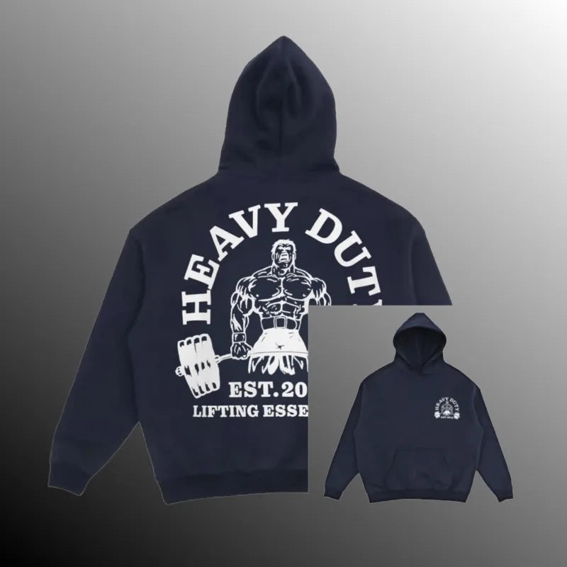 Arnold Pattern Printed Men's and Women's Cotton Hoodies Without Drawstrings Loose Warm Sweaters Long Sleeves Fleece Pullover