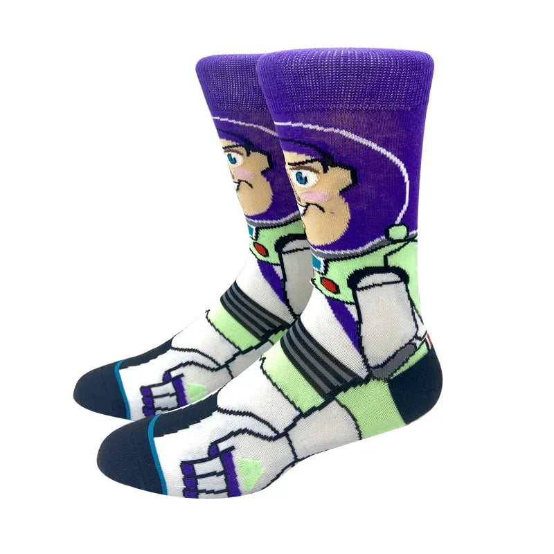 New Design Long Men Socks High Quality Comfortable Cartoon Characters Men and Women Fashion Happy Funny Socks Anime Socks
