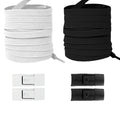 New without Ties Elastic Laces No Tie Shoe Laces Press Lock Shoelaces Sneaker Kids Adult 8MM Widened Flat Shoelace for Shoes