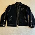 Hip Hop Retro Fashion Brand Denim Jacket Y2K Street Wear Washed Embroidered Motorcycle Sports Jacket Thickened Men'S Clothing