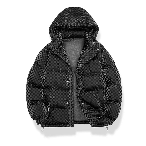 New Arrival Casual Mens Winter Trendy Hooded Bread Couple Bright Face Starry Thickened Coat Cotton-Padded Jackets
