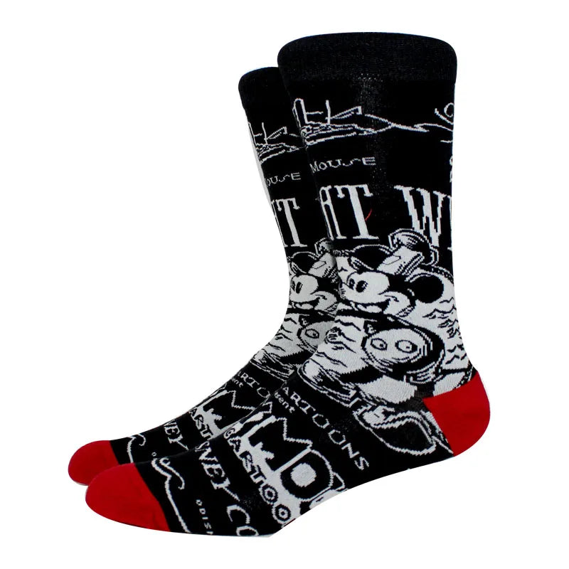 New Design Long Men Socks High Quality Comfortable Cartoon Characters Men and Women Fashion Happy Funny Socks Anime Socks