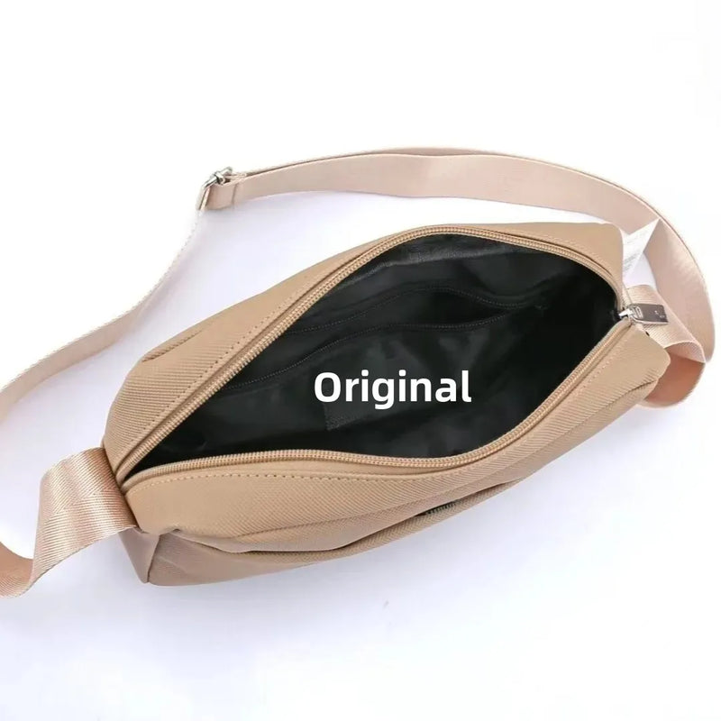 Men'S Oxford Cloth Crossbody Bag Single Shoulder Commuter Bag Student Commuter Bag Trendy Crocodile Print Casual Style
