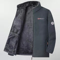 Men'S Polar Fleece Jacket Winter Windproof Stand Collar Coat Zip-Up Thermal Fleece Lined Coats Casual Warm Outwear Men Clothing