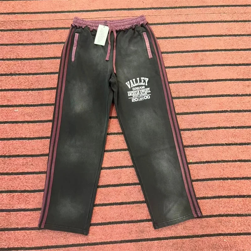 Black Washed VALLEY Hot Drill Hoodies Men Women 1:1 Best Quality American Vintage Vale Embroidered Logo Sweatshirts