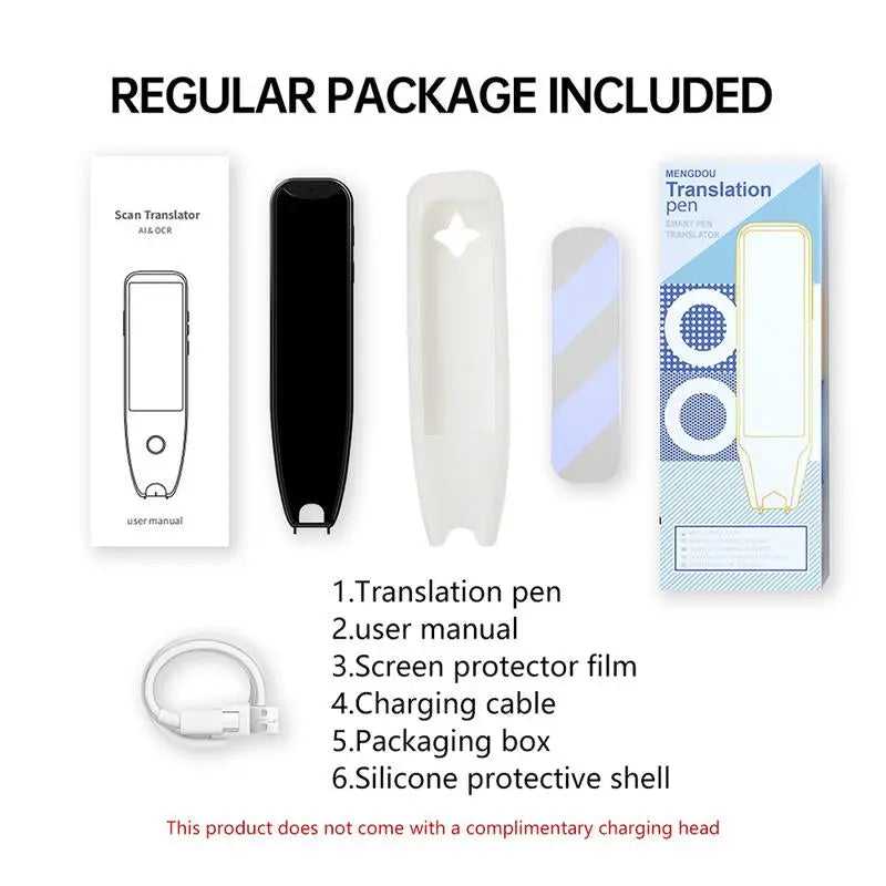 Smart Translation Pen with 60+ Languages Online Scan & Voice Translation for Reading Support & Language Learners Multilingual Device with 3.69-Inch Large Screen & High Fidelity Speakers