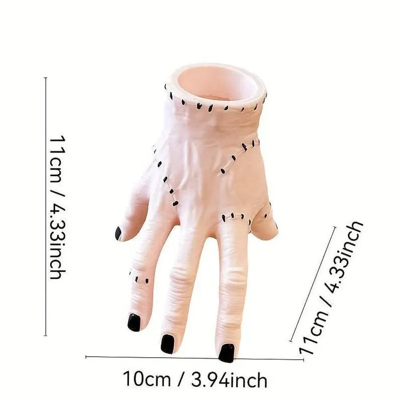 1Pc Creative Frankenstein'S Hand Pen Holder, Spooky Abs Resin Desk Organizer for Small Plants, Perfect Halloween Decor for Office & Garden, Desk Accessory, Office Desk Accessories