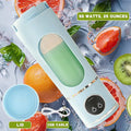 Portable Electric Blender Cup 23.67 Oz with 12 Blades LCD Display USB Rechargeable 50 Watts One-Button Control for Smoothies & Juices Sus Teas Electricjuicer Vegetable Juicer Rechargeable Juicer Blender