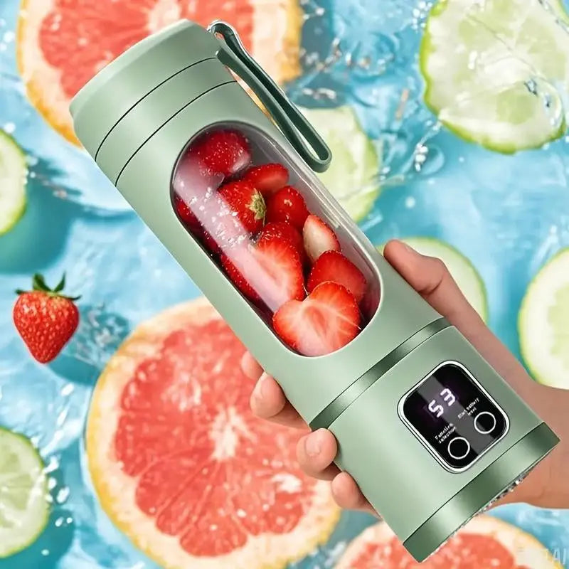 Portable Electric Blender Cup 23.67 Oz with 12 Blades LCD Display USB Rechargeable 50 Watts One-Button Control for Smoothies & Juices Sus Teas Electricjuicer Vegetable Juicer Rechargeable Juicer Blender