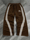 Men'S Camo / Striped Print Drawstring Waist Sports Sweatpants, Casual Comfy Regular Fit Pocket Straight Leg Trousers for Fall & Winter, Men'S Bottoms for Daily Wear, Work Trousers, Sports Pants Sportswear, Fitness Pants, Clothes