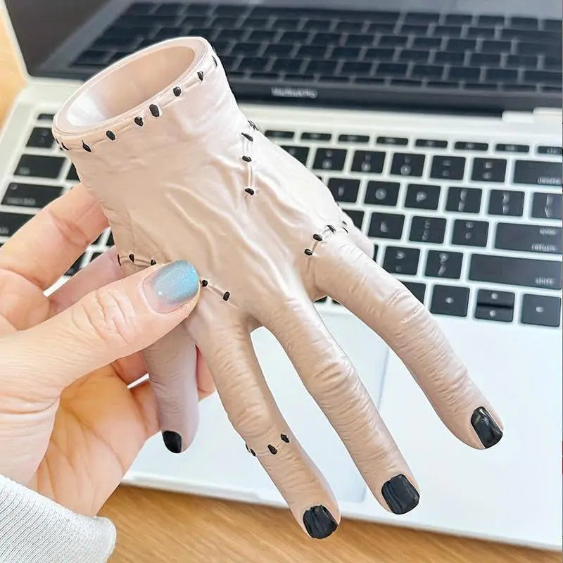 1Pc Creative Frankenstein'S Hand Pen Holder, Spooky Abs Resin Desk Organizer for Small Plants, Perfect Halloween Decor for Office & Garden, Desk Accessory, Office Desk Accessories