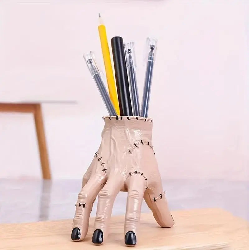1Pc Creative Frankenstein'S Hand Pen Holder, Spooky Abs Resin Desk Organizer for Small Plants, Perfect Halloween Decor for Office & Garden, Desk Accessory, Office Desk Accessories